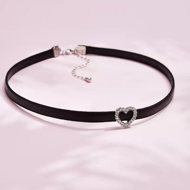 Geometric Crystal Necklace | Elegant Design-HEART-Nora Luxe