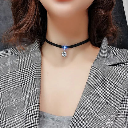 Geometric Crystal Necklace | Elegant Design-ZIRCON-Nora Luxe