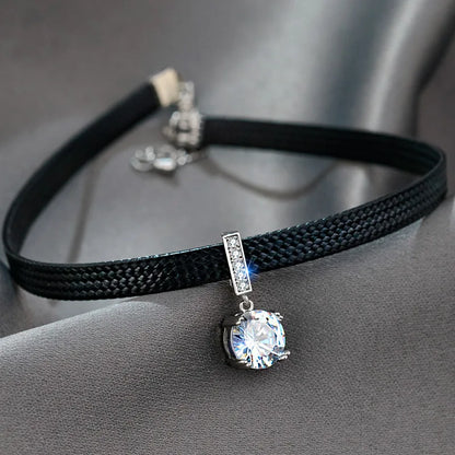 Sparkling Gemstone Pendant Necklace - Pexav