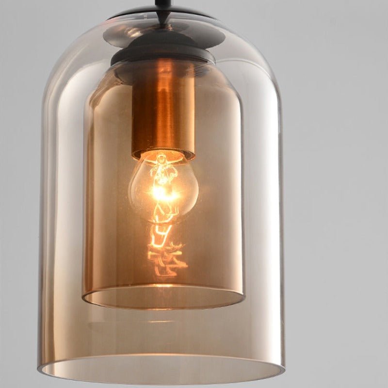 Clear Glass Pendant Light - Chic Hanging LED Ceiling Lamp