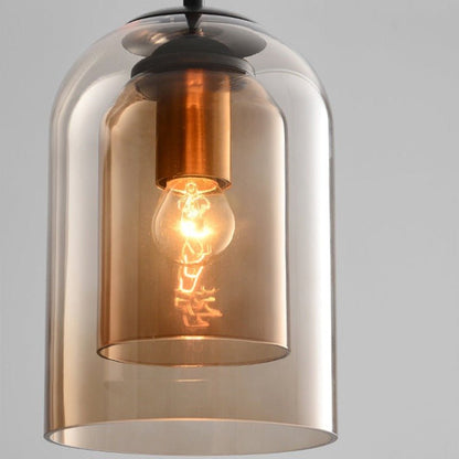 Clear Glass Pendant Light - Chic Hanging LED Ceiling Lamp