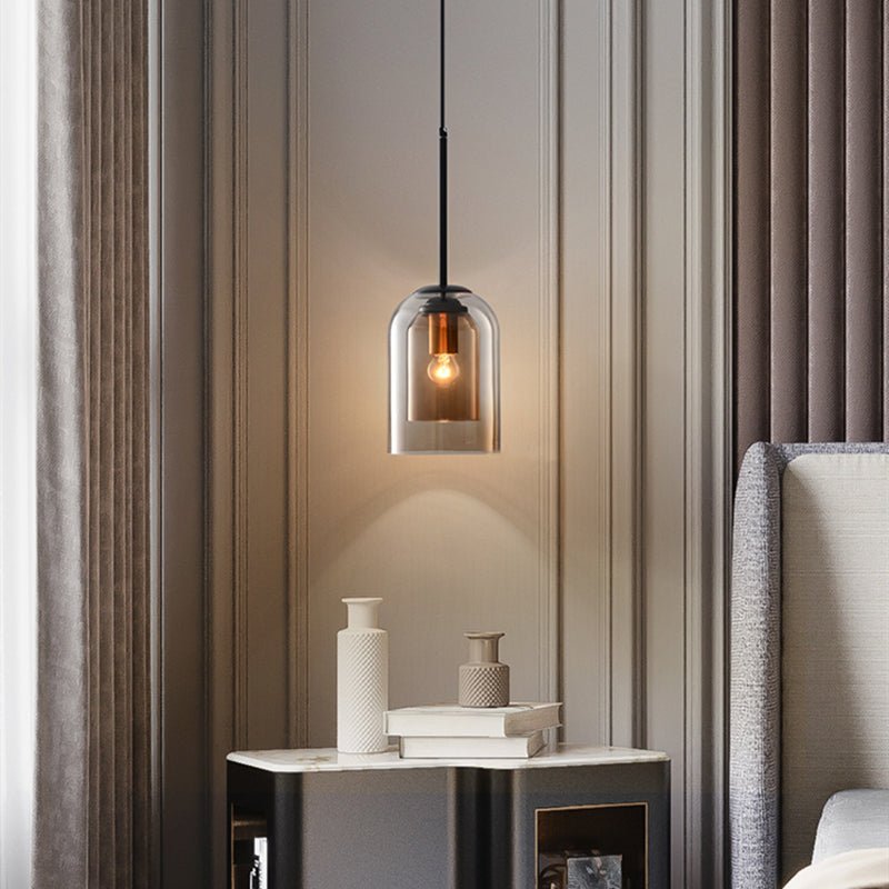 Clear Glass Pendant Light - Chic Hanging LED Ceiling Lamp