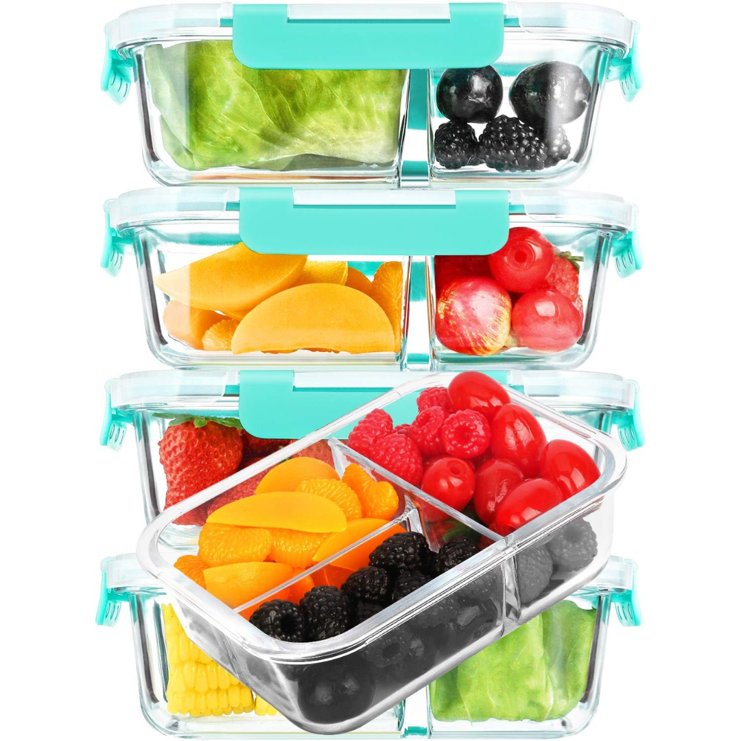 Clear Food Storage Containers 5-Piece Set - Pexav