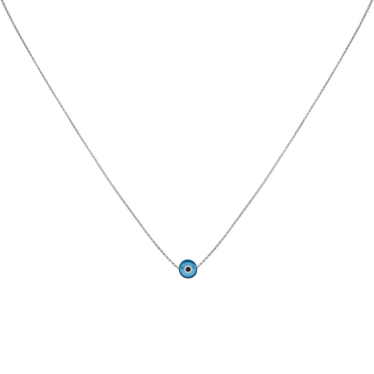 Shiny Evil Eye Pendant Necklace - Pexav