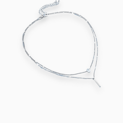 Shiny Grid Pendant Necklace - Pexav