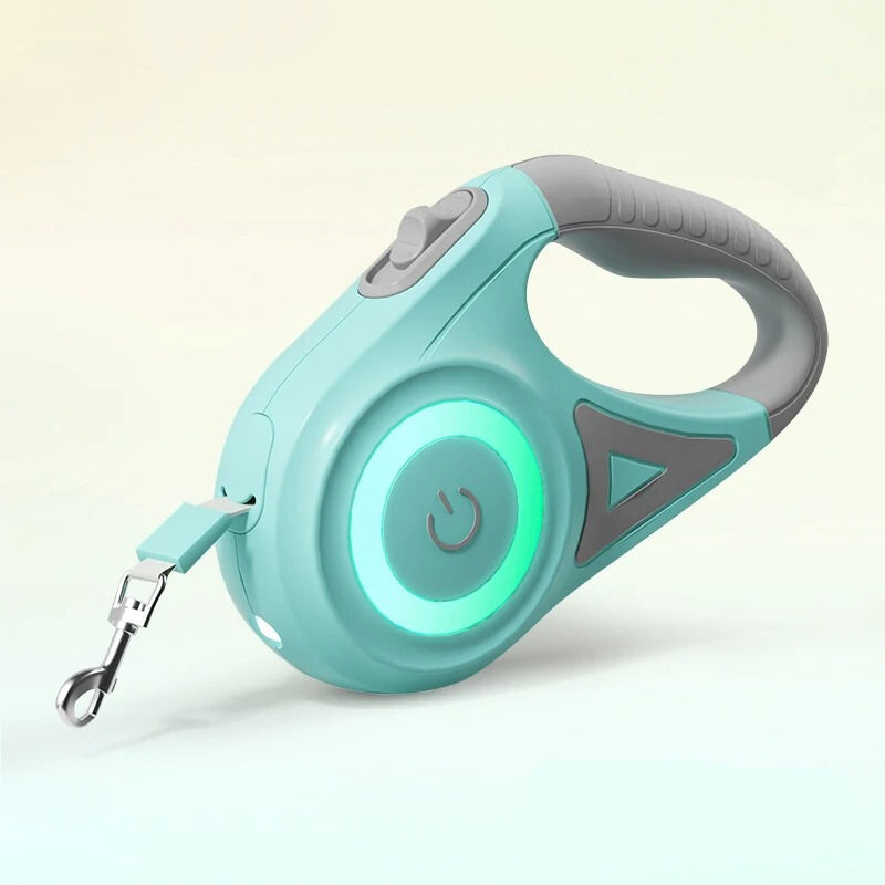 GlowGuard Illuminating Dog Leash with Flashlight-Green-Nora Luxe