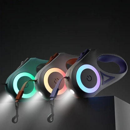 GlowGuard Illuminating Dog Leash with Flashlight-Orange-Nora Luxe