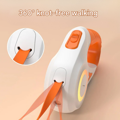 GlowGuard Illuminating Dog Leash with Flashlight-Orange-Nora Luxe