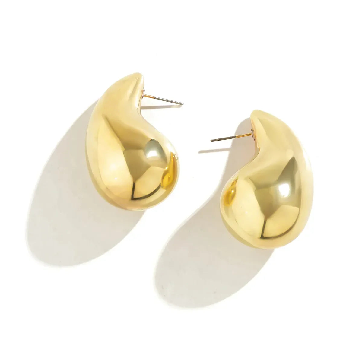 Gold Coloured Drop Earrings | Sparkling Crystals-Nora Luxe