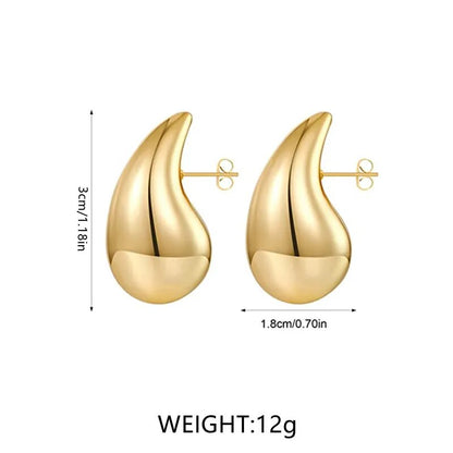 Gold Coloured Drop Earrings | Sparkling Crystals-Nora Luxe