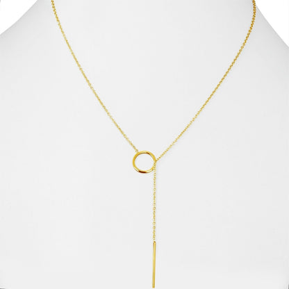 Gold Drop Bar Lariat Necklace | Elegant Women's Jewellery | Versatile Style-GOLD-Nora Luxe