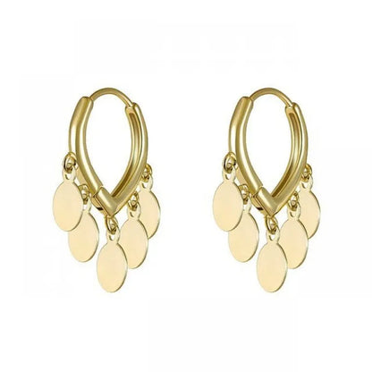 Golden Boho Hoop Earrings-GOLD-Nora Luxe