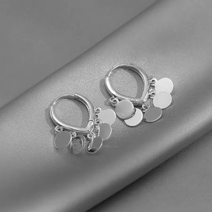 Golden Boho Hoop Earrings-SILVER-Nora Luxe