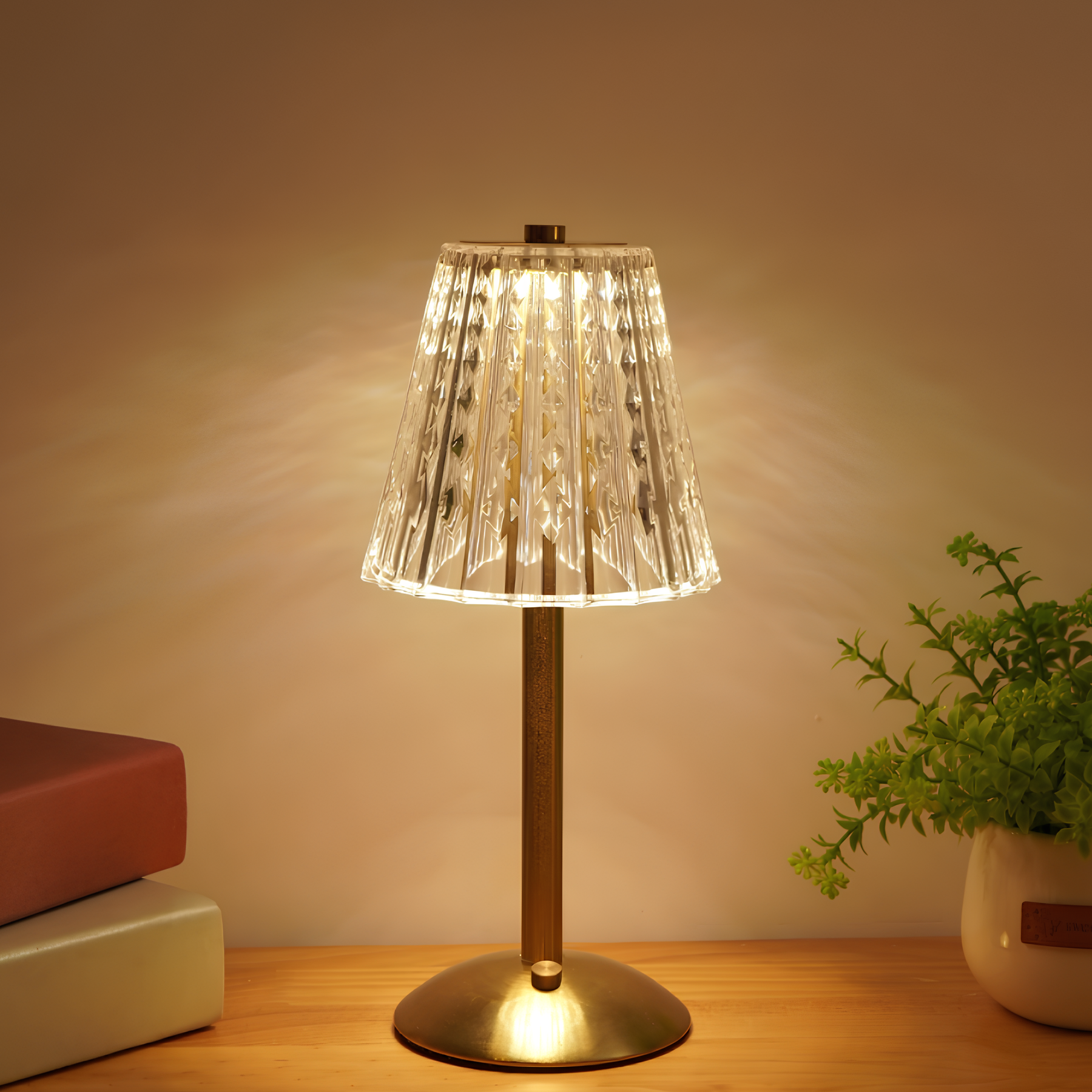 Golden Crystal Table Lamp - Aurora Luxe-Classic-Nora Luxe