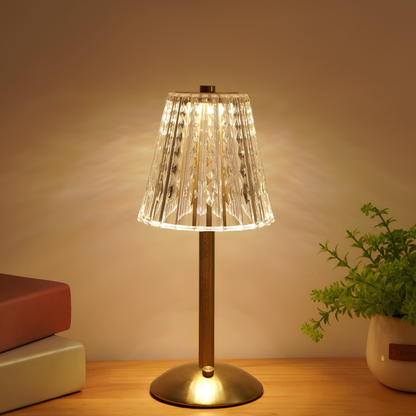 Golden Crystal Table Lamp - Aurora Luxe-Classic-Nora Luxe