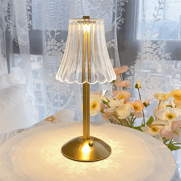 Golden Crystal Table Lamp - Aurora Luxe-Classic-Nora Luxe