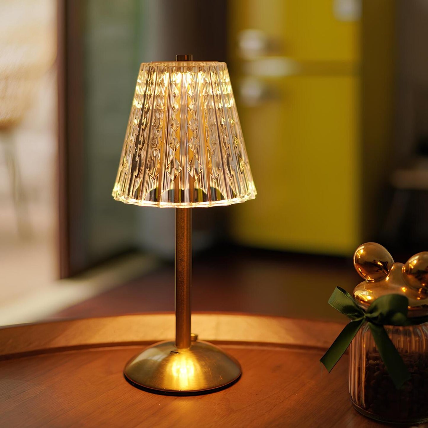 Golden Crystal Table Lamp - Aurora Luxe-Vintage-Nora Luxe