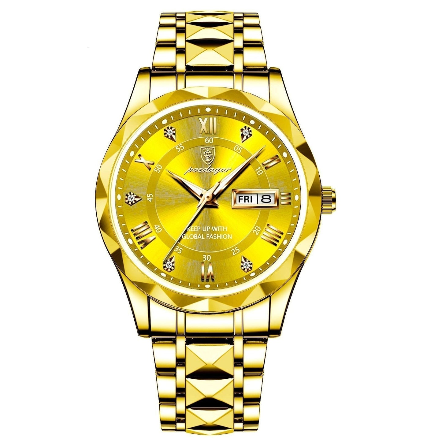 Men's Silver Tone Luminescent Watch