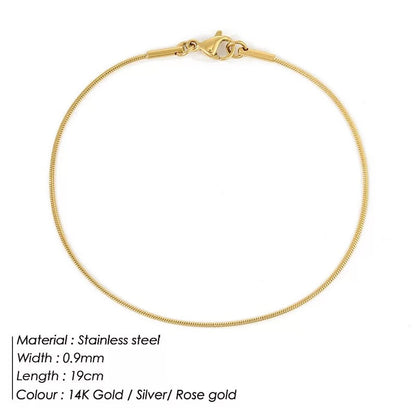Simple Chain Bracelet with Snake Buckle