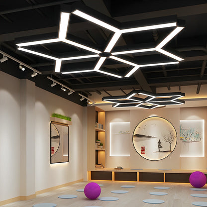 Sleek Contemporary LED Pendant Office Ceiling Light Fixture - Pexav