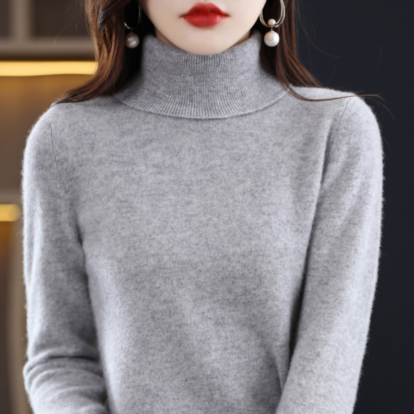 Soft Women's Cashmere Crew Neck Winter Sweater