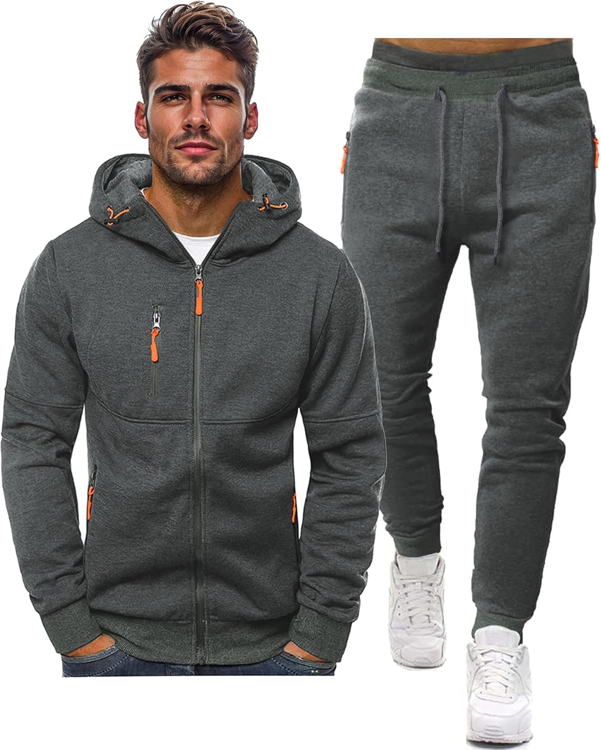 Relaxed Fit Men's Track Suit Set