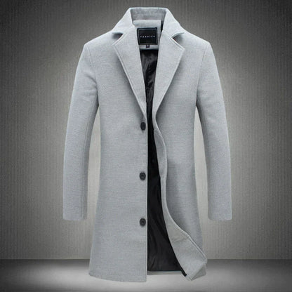 Warm Wool Mens Winter Overcoat