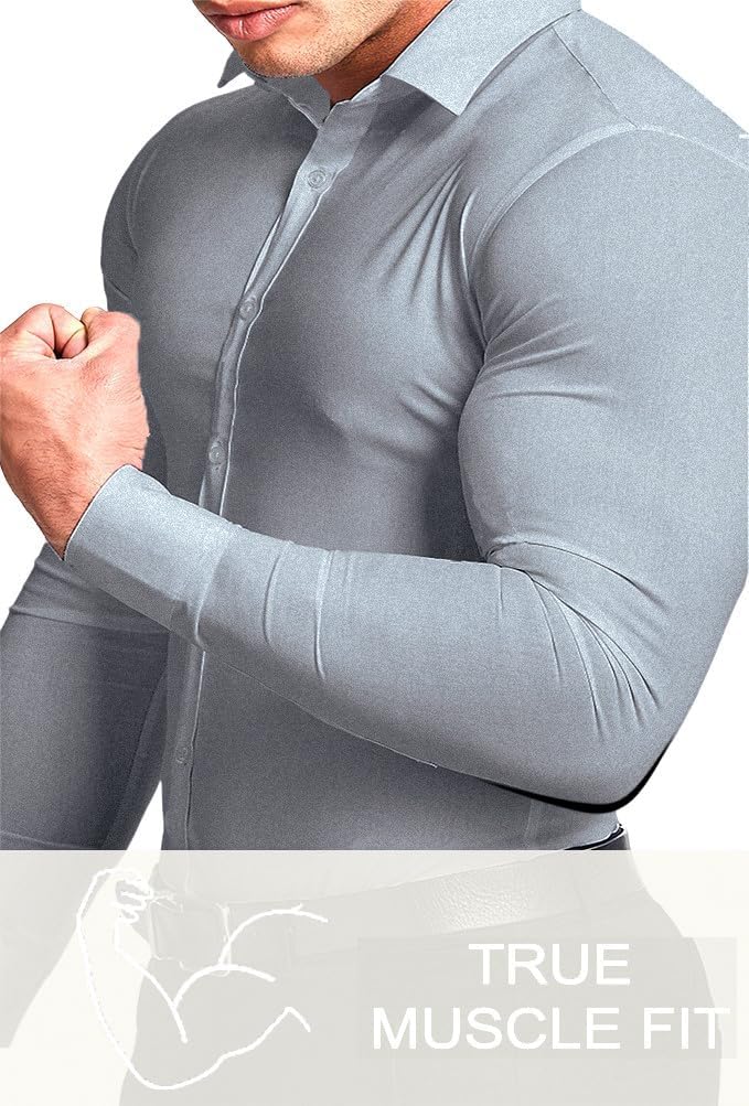 Men's Slim Fit Stretch Dress Shirt
