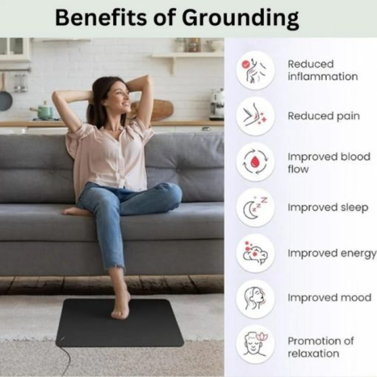 Calming Anti Stress Floor Mat for Yoga and Home Office