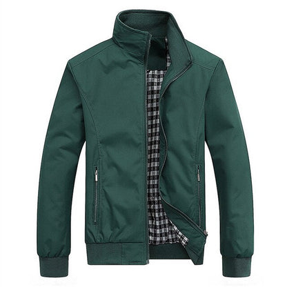 Thin Mens Leather Bomber Jacket
