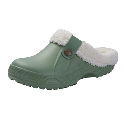 Warm Fuzzy Stone Clog Slippers