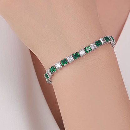 Sparkling Silver Chain Link Bracelet