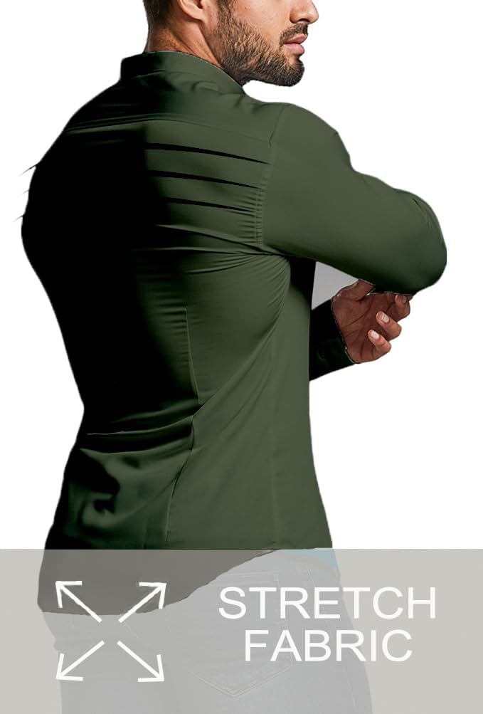 Men's Slim Fit Stretch Dress Shirt