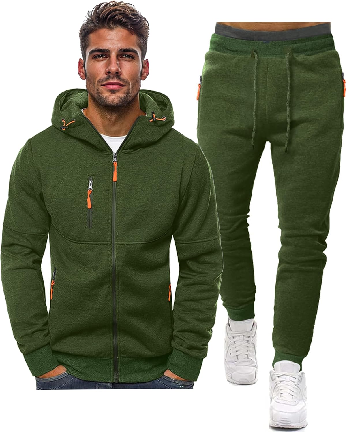 Relaxed Fit Men's Track Suit Set