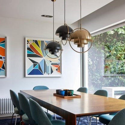 Postmodern Danish Multi-Lite Pendant Light