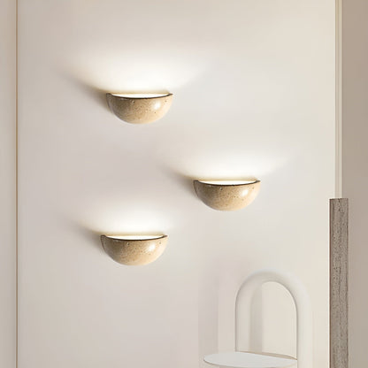 Half-Round LED Wabi-Sabi Wall Lamp - ZenGlow-Nora Luxe