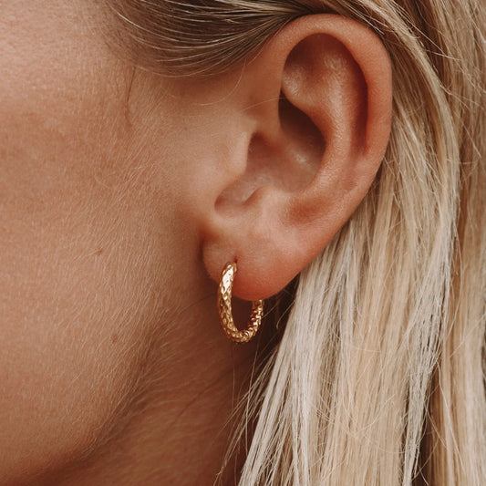 Textured Drop Earrings Livia - Pexav
