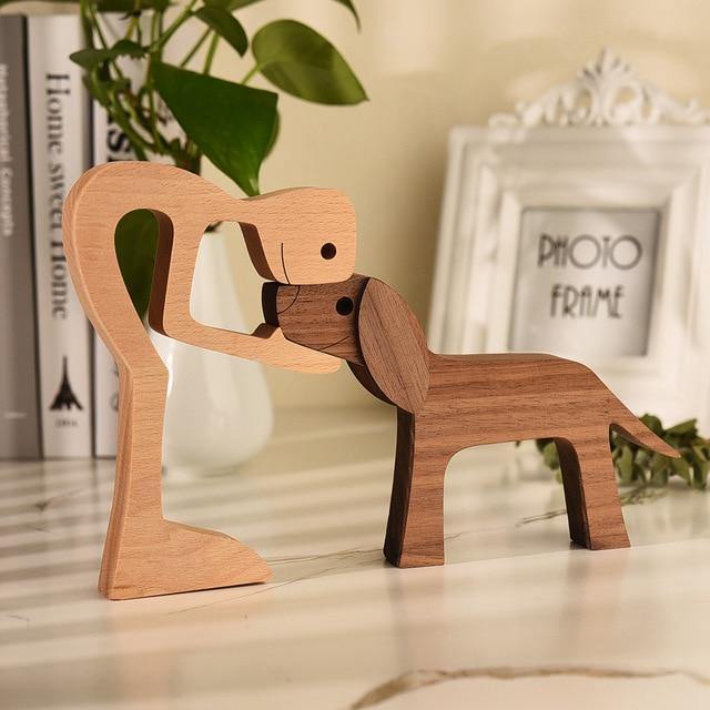 Unique Wooden Dog Ornament - Pexav