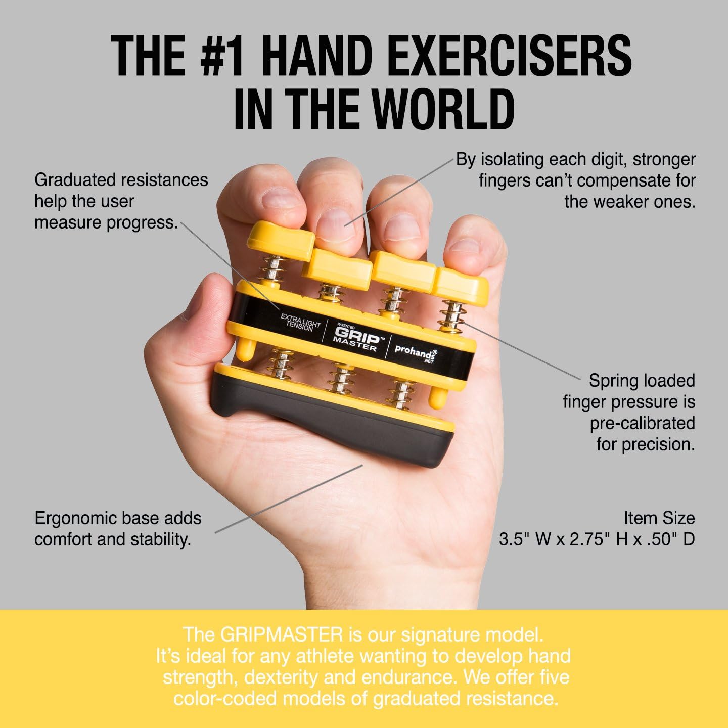 Hand Grip Strengthener - Finger Exerciser (Spring Loader)-Red - Medium spanning-Nora Luxe