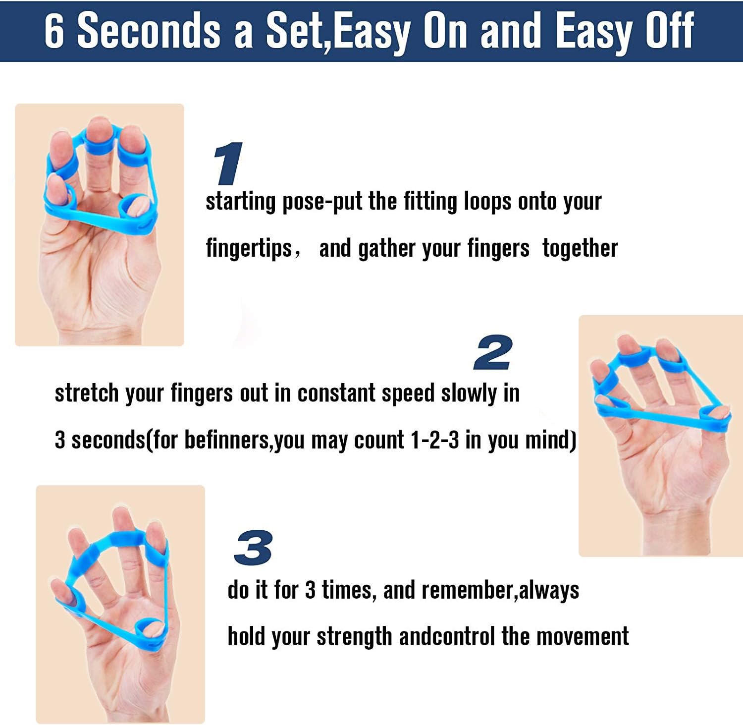 Hand Grip Strengthener Set (6 Pieces)-Hand grip amplifier-Nora Luxe