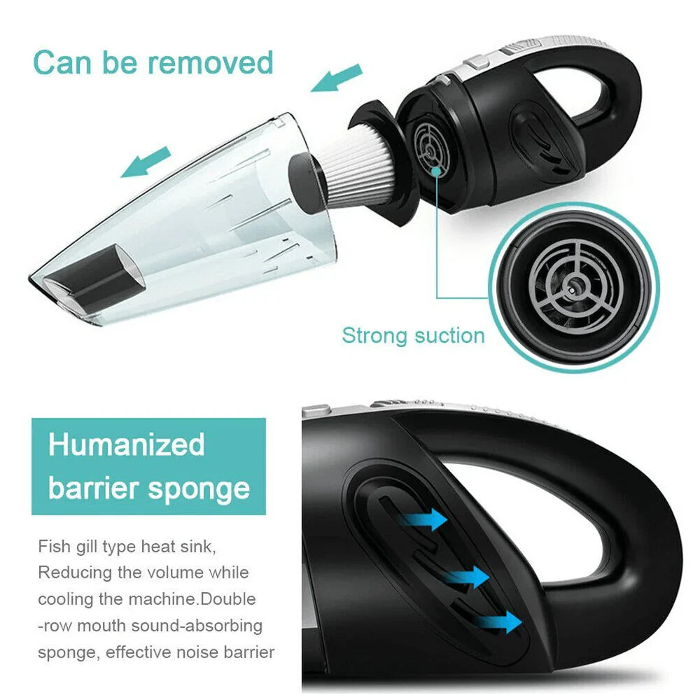 Portable Rechargeable Vacuum for Home, Car, and Pet Hair