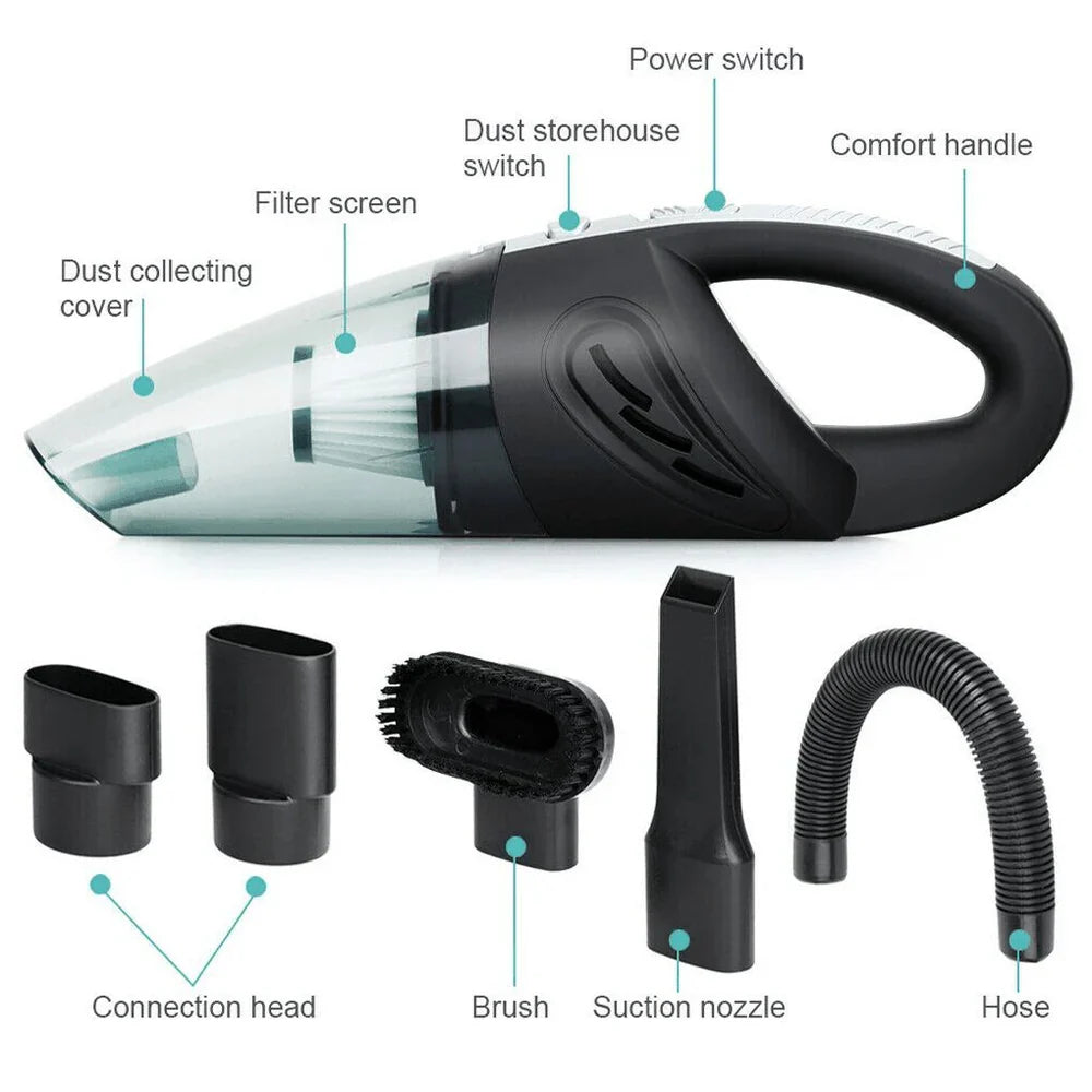 Portable Rechargeable Vacuum for Home, Car, and Pet Hair - Pexav