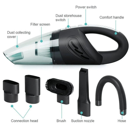Portable Rechargeable Vacuum for Home, Car, and Pet Hair - Pexav
