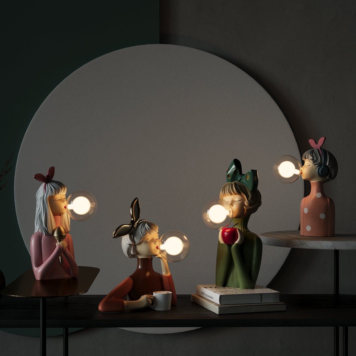 Handmade Table Lamp - CraftGlow-Lily-Nora Luxe