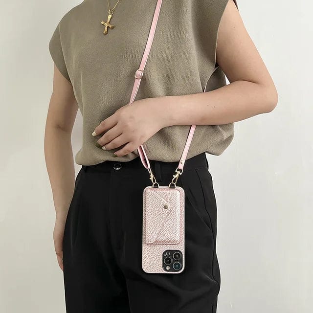 Stylish Leather Phone Crossbody Pouch