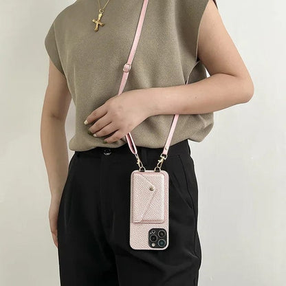 Stylish Leather Phone Crossbody Pouch