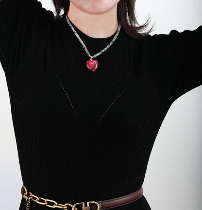 Healing Heart Bead Necklace - Nova-Nora Luxe