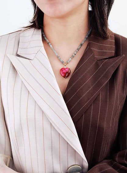 Healing Heart Bead Necklace - Nova-Nora Luxe