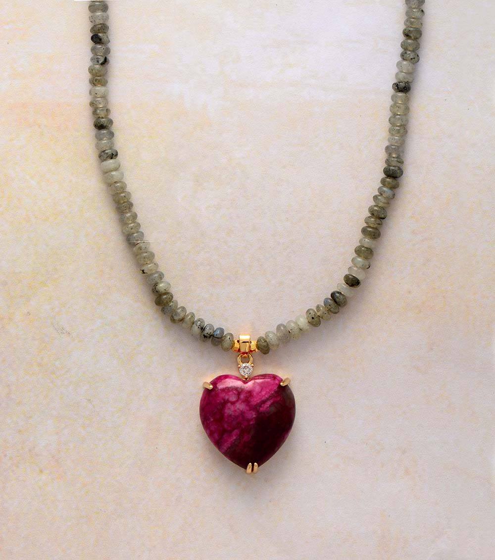 Sparkling Love Bead Chain Necklace - Pexav