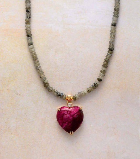 Sparkling Love Bead Chain Necklace - Pexav